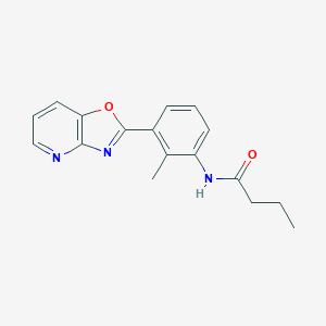 molecular formula C17H17N3O2 B245075 N-(2-methyl-3-[1,3]oxazolo[4,5-b]pyridin-2-ylphenyl)butanamide 