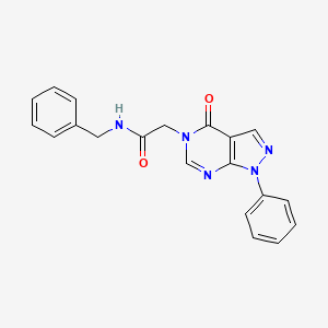 N-Benzyl-2-(4-oxo-1-phenyl-1,4-dihydro-pyrazolo[3,4-d]pyrimidin-5-yl)-acetamide