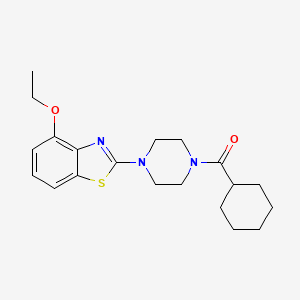 molecular formula C20H27N3O2S B2450759 Cyclohexyl(4-(4-ethoxybenzo[d]thiazol-2-yl)piperazin-1-yl)methanone CAS No. 897478-95-4