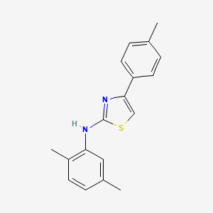 molecular formula C18H18N2S B2450762 N-(2,5-dimethylphenyl)-4-(4-methylphenyl)-1,3-thiazol-2-amine CAS No. 736162-71-3