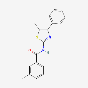 3-methyl-N-(5-methyl-4-phenyl-1,3-thiazol-2-yl)benzamide