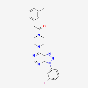 molecular formula C23H22FN7O B2450777 1-(4-(3-(3-fluorophenyl)-3H-[1,2,3]triazolo[4,5-d]pyrimidin-7-yl)piperazin-1-yl)-2-(m-tolyl)ethanone CAS No. 920368-16-7