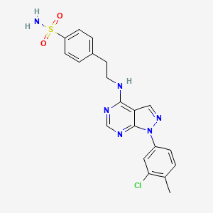 4-(2-((1-(3-chloro-4-methylphenyl)-1H-pyrazolo[3,4-d]pyrimidin-4-yl)amino)ethyl)benzenesulfonamide