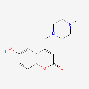 molecular formula C15H18N2O3 B2450780 6-Hydroxy-4-[(4-methylpiperazin-1-yl)methyl]chromen-2-one CAS No. 903193-44-2