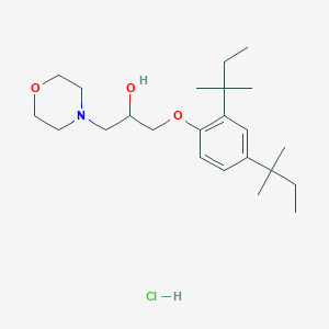 molecular formula C23H40ClNO3 B2450781 1-(2,4-Di-tert-pentylphenoxy)-3-morpholinopropan-2-ol hydrochloride CAS No. 1040554-04-8