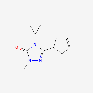 molecular formula C11H15N3O B2450783 3-(cyclopent-3-en-1-yl)-4-cyclopropyl-1-methyl-4,5-dihydro-1H-1,2,4-triazol-5-one CAS No. 2200106-60-9