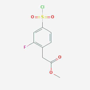 Methyl 2-[4-(chlorosulfonyl)-2-fluorophenyl]acetate