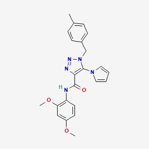 N-(2,4-dimethoxyphenyl)-1-[(4-methylphenyl)methyl]-5-(1H-pyrrol-1-yl)-1H-1,2,3-triazole-4-carboxamide