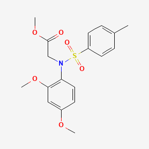 molecular formula C18H21NO6S B2450787 methyl 2-(2,4-dimethoxy-N-(4-methylphenyl)sulfonylanilino)acetate CAS No. 425608-33-9
