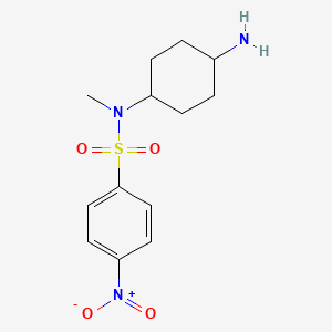 molecular formula C13H20ClN3O4S B2450791 N-(4-Aminocyclohexyl)-N-methyl-4-nitrobenzene-1-sulfonamide CAS No. 1604551-60-1