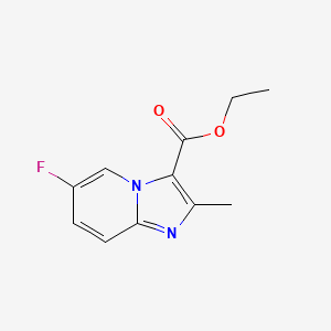 molecular formula C11H11FN2O2 B2450800 Ethyl 6-fluoro-2-methylimidazo[1,2-a]pyridine-3-carboxylate CAS No. 1417635-63-2