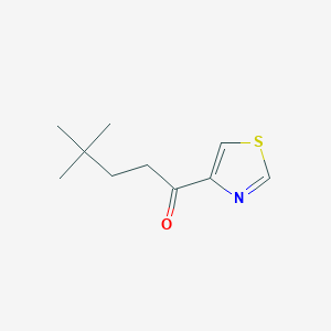 molecular formula C10H15NOS B2450803 4,4-二甲基-1-(1,3-噻唑-4-基)戊酮 CAS No. 288092-98-8