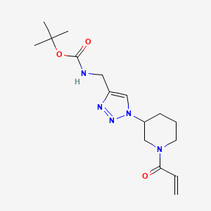 Tert-butyl N-[[1-(1-prop-2-enoylpiperidin-3-yl)triazol-4-yl]methyl]carbamate