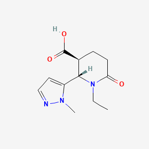 (2S,3S)-1-ethyl-2-(1-methyl-1H-pyrazol-5-yl)-6-oxopiperidine-3-carboxylic acid