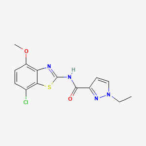 N-(7-chloro-4-methoxybenzo[d]thiazol-2-yl)-1-ethyl-1H-pyrazole-3-carboxamide