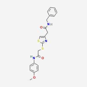 N-benzyl-2-(2-((2-((4-methoxyphenyl)amino)-2-oxoethyl)thio)thiazol-4-yl)acetamide