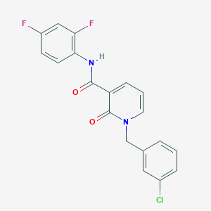 molecular formula C19H13ClF2N2O2 B2450839 1-(3-chlorobenzyl)-N-(2,4-difluorophenyl)-2-oxo-1,2-dihydropyridine-3-carboxamide CAS No. 338754-88-4