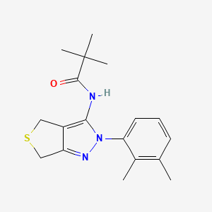 molecular formula C18H23N3OS B2450846 N-(2-(2,3-dimethylphenyl)-4,6-dihydro-2H-thieno[3,4-c]pyrazol-3-yl)pivalamide CAS No. 450343-70-1