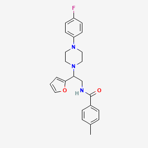 N-(2-(4-(4-fluorophenyl)piperazin-1-yl)-2-(furan-2-yl)ethyl)-4-methylbenzamide