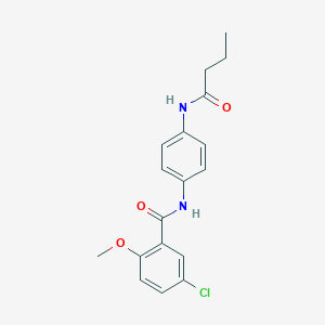 molecular formula C18H19ClN2O3 B245085 N-[4-(butyrylamino)phenyl]-5-chloro-2-methoxybenzamide 