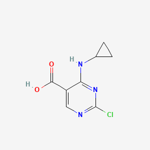 molecular formula C8H8ClN3O2 B2450851 2-Chloro-4-(cyclopropylamino)pyrimidine-5-carboxylic acid CAS No. 1192711-37-7