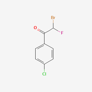 molecular formula C8H5BrClFO B2450860 2-Bromo-4'-chloro-2-fluoroacetophenone CAS No. 1357624-45-3