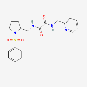 molecular formula C20H24N4O4S B2450862 N1-(pyridin-2-ylmethyl)-N2-((1-tosylpyrrolidin-2-yl)methyl)oxalamide CAS No. 877817-19-1