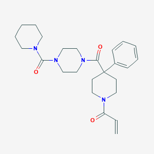 1-[4-Phenyl-4-[4-(piperidine-1-carbonyl)piperazine-1-carbonyl]piperidin-1-yl]prop-2-en-1-one