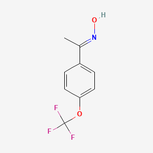 molecular formula C9H8F3NO2 B2450867 Ethanone,1-[4-(trifluoromethoxy)phenyl]-,oxime,(1E)- CAS No. 1265612-59-6