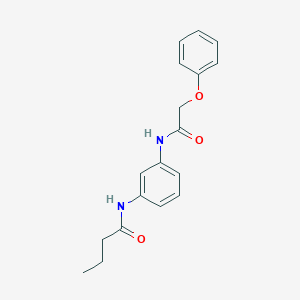 molecular formula C18H20N2O3 B245087 N-{3-[(2-phenoxyacetyl)amino]phenyl}butanamide 