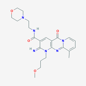 2-imino-1-(3-methoxypropyl)-10-methyl-N-(2-morpholinoethyl)-5-oxo-2,5-dihydro-1H-dipyrido[1,2-a:2',3'-d]pyrimidine-3-carboxamide