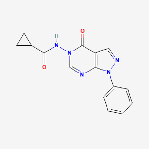 N-(4-oxo-1-phenyl-1H-pyrazolo[3,4-d]pyrimidin-5(4H)-yl)cyclopropanecarboxamide
