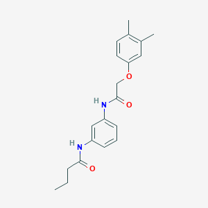 N-[3-[[2-(3,4-dimethylphenoxy)acetyl]amino]phenyl]butanamide