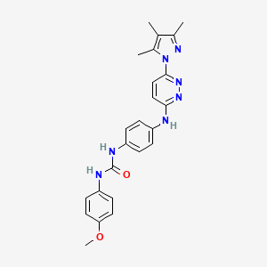 1-(4-methoxyphenyl)-3-(4-((6-(3,4,5-trimethyl-1H-pyrazol-1-yl)pyridazin-3-yl)amino)phenyl)urea