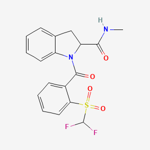1-(2-((difluoromethyl)sulfonyl)benzoyl)-N-methylindoline-2-carboxamide