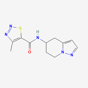 4-methyl-N-(4,5,6,7-tetrahydropyrazolo[1,5-a]pyridin-5-yl)-1,2,3-thiadiazole-5-carboxamide