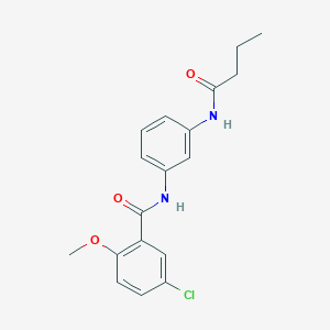 molecular formula C18H19ClN2O3 B245089 N-(3-butanamidophenyl)-5-chloro-2-methoxybenzamide 