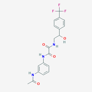 N1-(3-acetamidophenyl)-N2-(2-hydroxy-2-(4-(trifluoromethyl)phenyl)ethyl)oxalamide