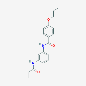 molecular formula C19H22N2O3 B245090 N-[3-(propanoylamino)phenyl]-4-propoxybenzamide 