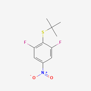 molecular formula C10H11F2NO2S B2450901 2-(Tert-butylsulfanyl)-1,3-difluoro-5-nitrobenzene CAS No. 1864016-58-9