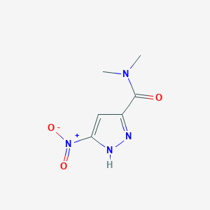 molecular formula C6H8N4O3 B2450902 N,N-dimethyl-5-nitro-1H-pyrazole-3-carboxamide CAS No. 512188-06-6