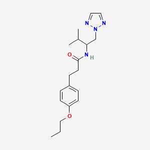 N-(3-methyl-1-(2H-1,2,3-triazol-2-yl)butan-2-yl)-3-(4-propoxyphenyl)propanamide