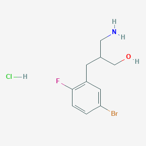 3-Amino-2-[(5-bromo-2-fluorophenyl)methyl]propan-1-ol hydrochloride