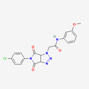 2-[5-(4-chlorophenyl)-4,6-dioxo-4,5,6,6a-tetrahydropyrrolo[3,4-d][1,2,3]triazol-1(3aH)-yl]-N-(3-methoxyphenyl)acetamide