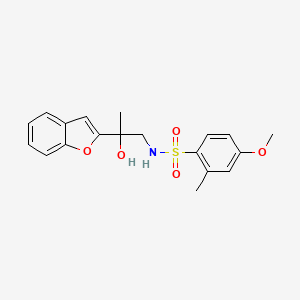 N-(2-(benzofuran-2-yl)-2-hydroxypropyl)-4-methoxy-2-methylbenzenesulfonamide