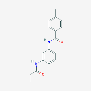 molecular formula C17H18N2O2 B245093 4-methyl-N-[3-(propanoylamino)phenyl]benzamide 