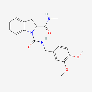 molecular formula C20H23N3O4 B2450933 N1-(3,4-dimethoxybenzyl)-N2-methylindoline-1,2-dicarboxamide CAS No. 1100793-26-7