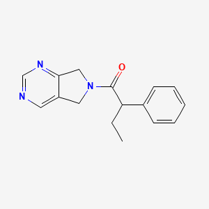 molecular formula C16H17N3O B2450937 2-phenyl-1-(5H-pyrrolo[3,4-d]pyrimidin-6(7H)-yl)butan-1-one CAS No. 1448046-76-1
