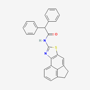 molecular formula C27H20N2OS B2450938 N-(4,5-dihydroacenaphtho[5,4-d]thiazol-8-yl)-2,2-diphenylacetamide CAS No. 477325-92-1