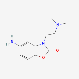 molecular formula C11H15N3O2 B2450941 5-氨基-3-[2-(二甲氨基)乙基]-2,3-二氢-1,3-苯并恶唑-2-酮 CAS No. 174567-46-5